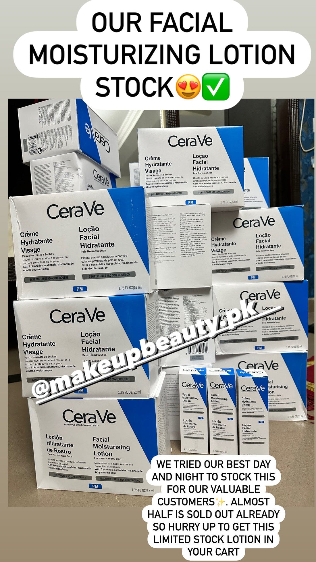 Cera ve Facial moisturizing Lotion.
