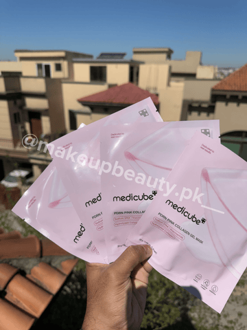 Medicube PDRN pink Collagen Gel Mask Pack of 4. 28 grams each mask weight.