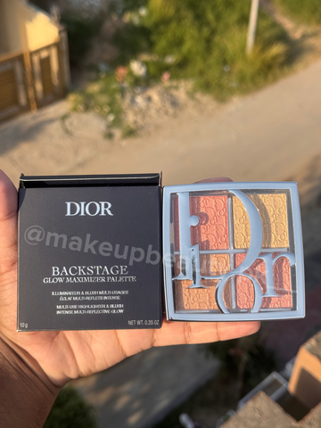 Dior Backstage Glow Maximizer Palette Shade# 003 Pearly peach glow.