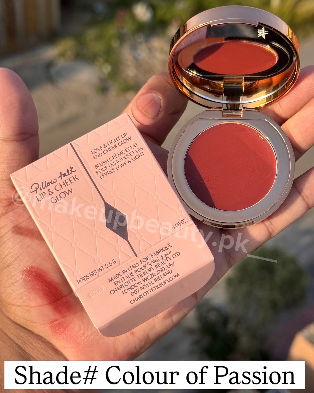 Charlotte tilbury Pillow talk cheek glow Blush shade# Colour of Passion.